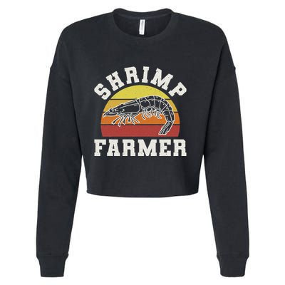 Shrimp Farmer Shrimp Seafood Shellfish Cropped Pullover Crew