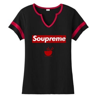 Soupreme Funny Soupreme Ladies Halftime Notch Neck Tee