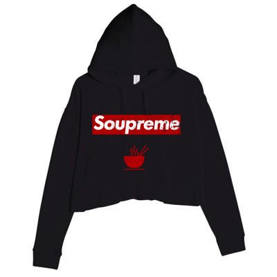 Soupreme Funny Soupreme Crop Fleece Hoodie