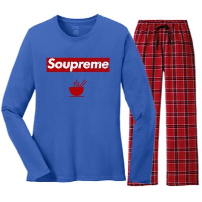 Soupreme Funny Soupreme Women's Long Sleeve Flannel Pajama Set 