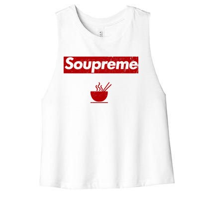 Soupreme Funny Soupreme Women's Racerback Cropped Tank