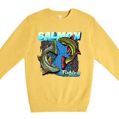 Salmon Fishing Premium Crewneck Sweatshirt