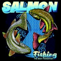 Salmon Fishing Cooling Performance Crew T-Shirt