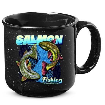 Salmon Fishing 15oz Campfire Ceramic Mug