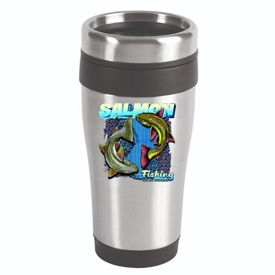 Salmon Fishing 16oz Travel Tumbler