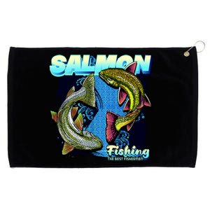 Salmon Fishing Grommeted Golf Towel