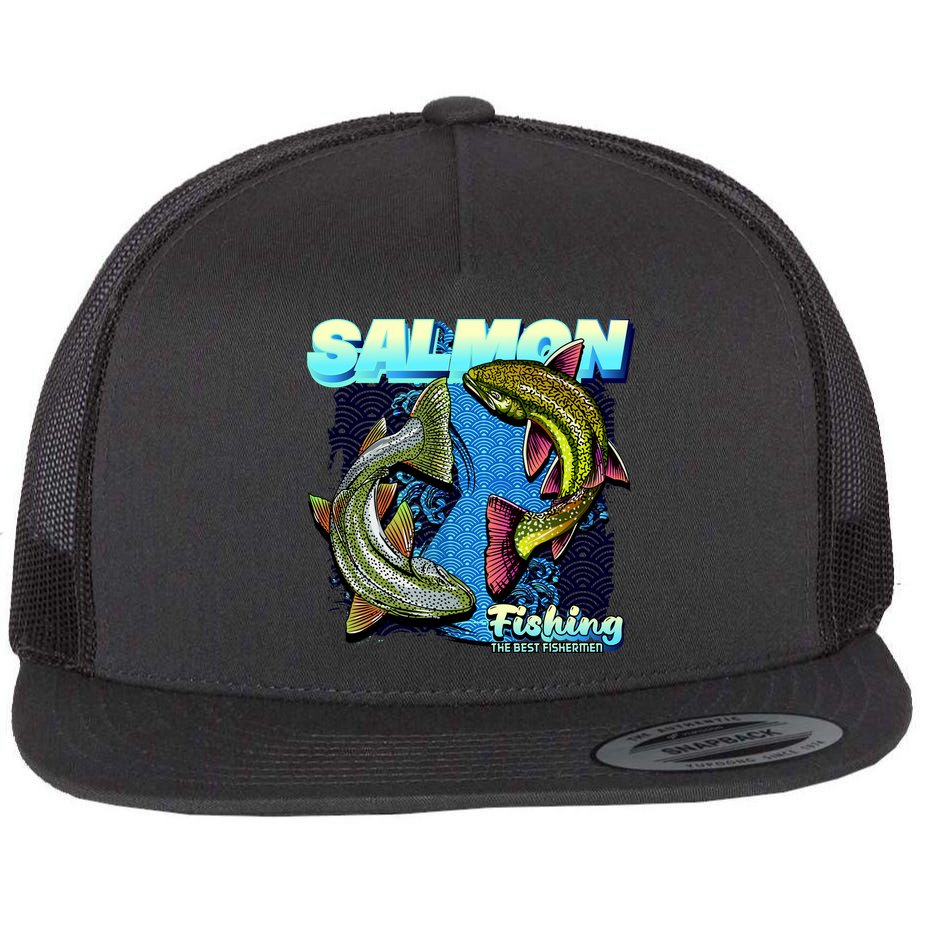Salmon Fishing Flat Bill Trucker Hat