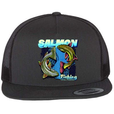 Salmon Fishing Flat Bill Trucker Hat