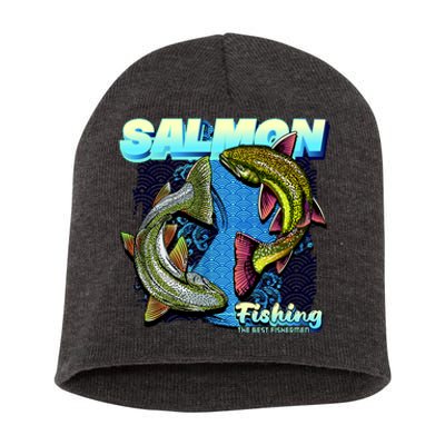 Salmon Fishing Short Acrylic Beanie