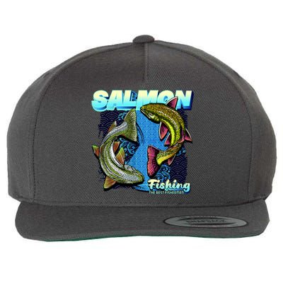 Salmon Fishing Wool Snapback Cap