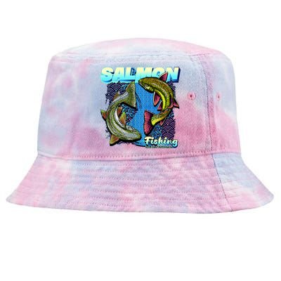 Salmon Fishing Tie-Dyed Bucket Hat