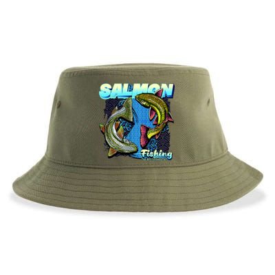 Salmon Fishing Sustainable Bucket Hat