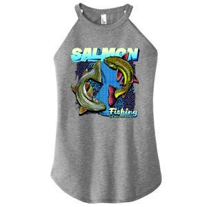 Salmon Fishing Women's Perfect Tri Rocker Tank