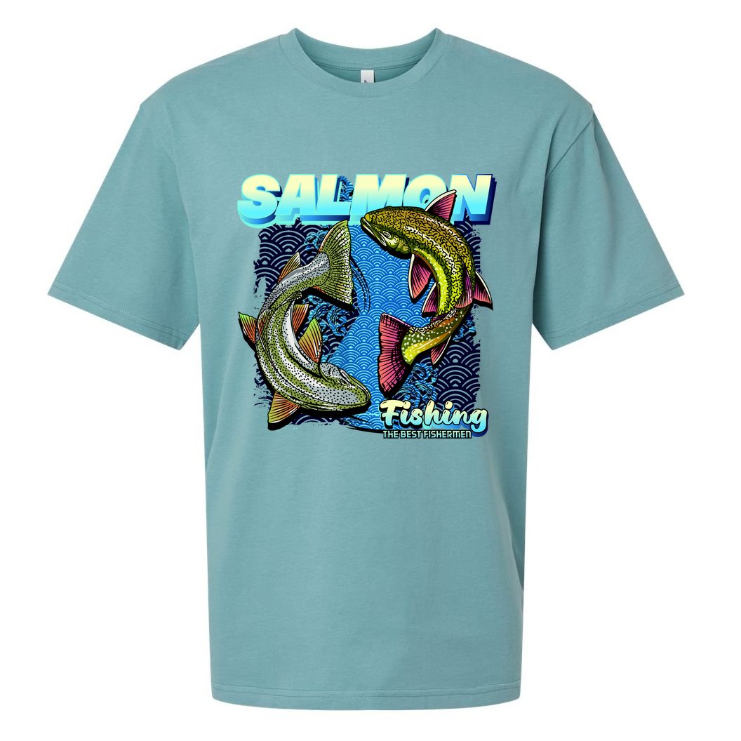 Salmon Fishing Sueded Cloud Jersey T-Shirt