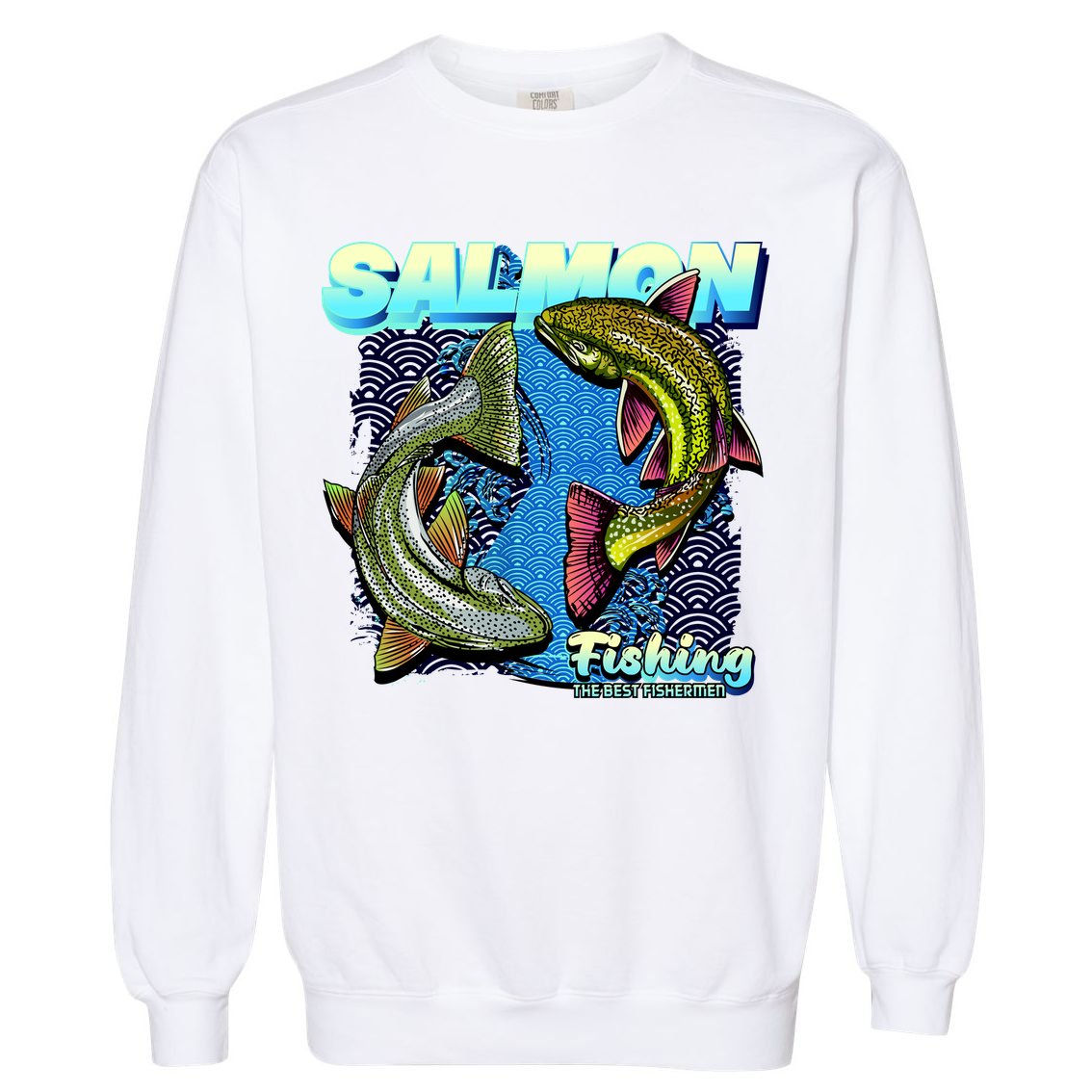 Salmon Fishing Garment-Dyed Sweatshirt