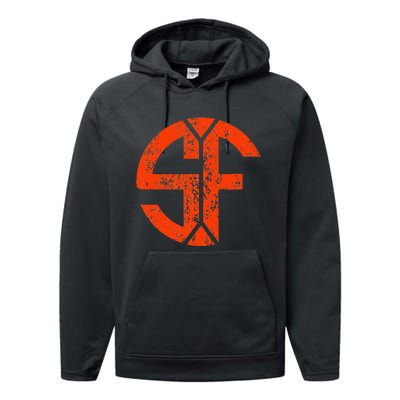 San Francisco Sf Home Monogram Game Day Giant Performance Fleece Hoodie