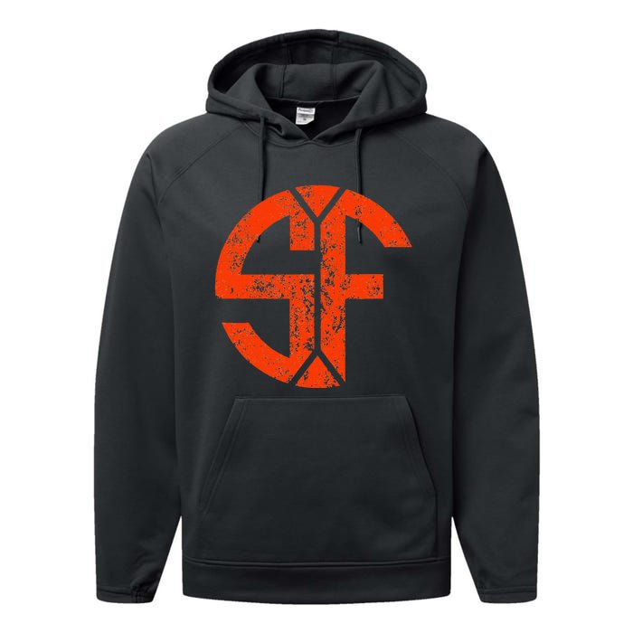 San Francisco Sf Home Monogram Game Day Giant Performance Fleece Hoodie