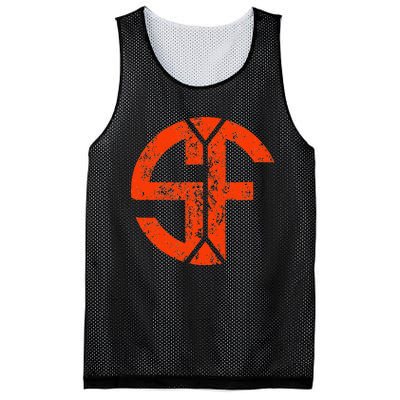 San Francisco Sf Home Monogram Game Day Giant Mesh Reversible Basketball Jersey Tank