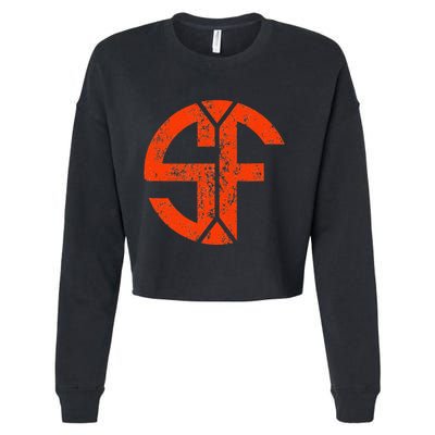 San Francisco Sf Home Monogram Game Day Giant Cropped Pullover Crew