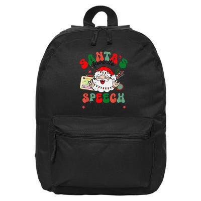 SantaS Favorite Speech Therapist Christmas Therapy 16 in Basic Backpack