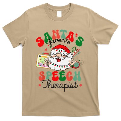 SantaS Favorite Speech Therapist Christmas Therapy T-Shirt