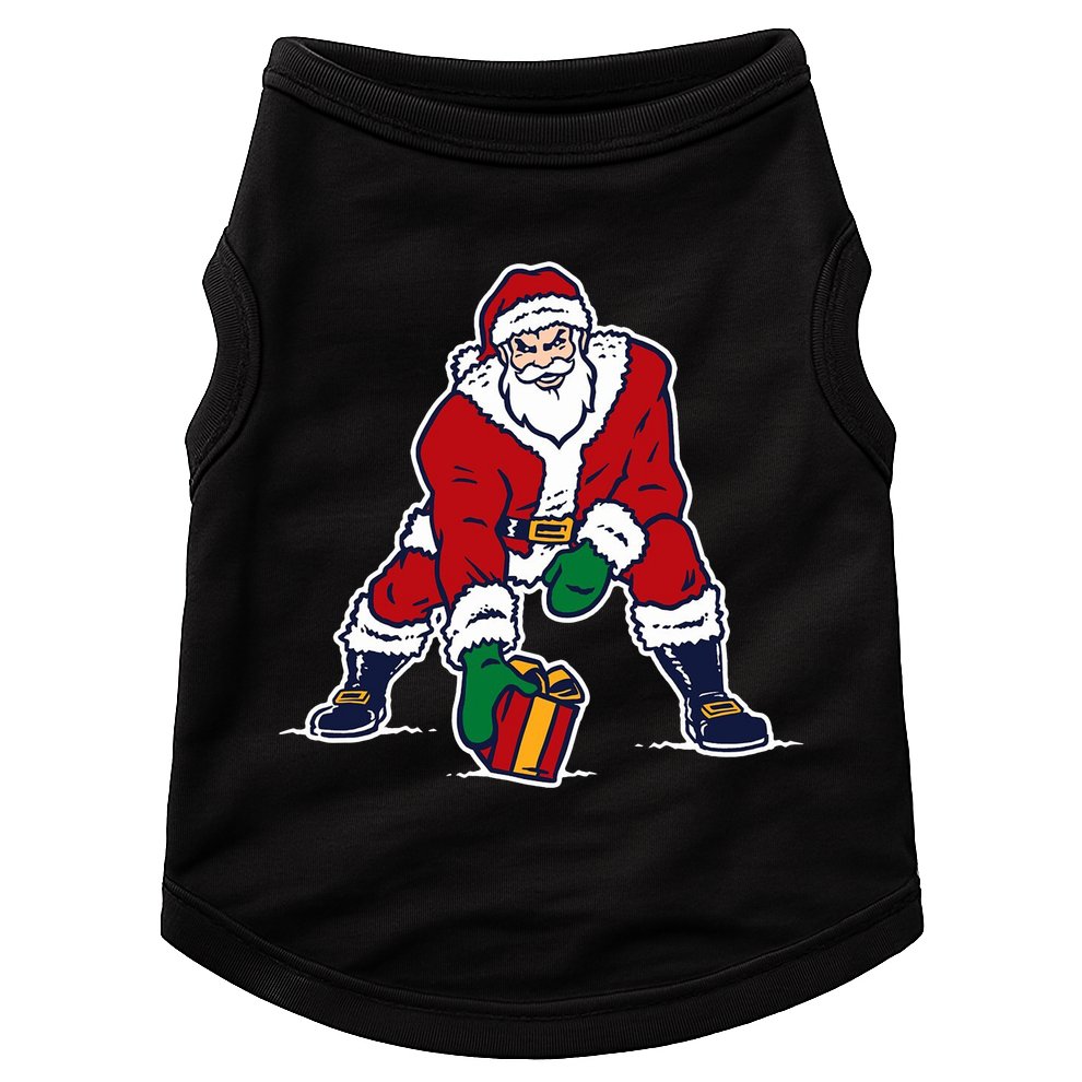 Santa Football Spike Present Doggie Tank