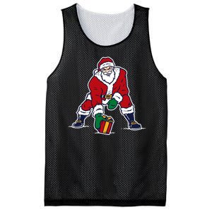 Santa Football Spike Present Mesh Reversible Basketball Jersey Tank