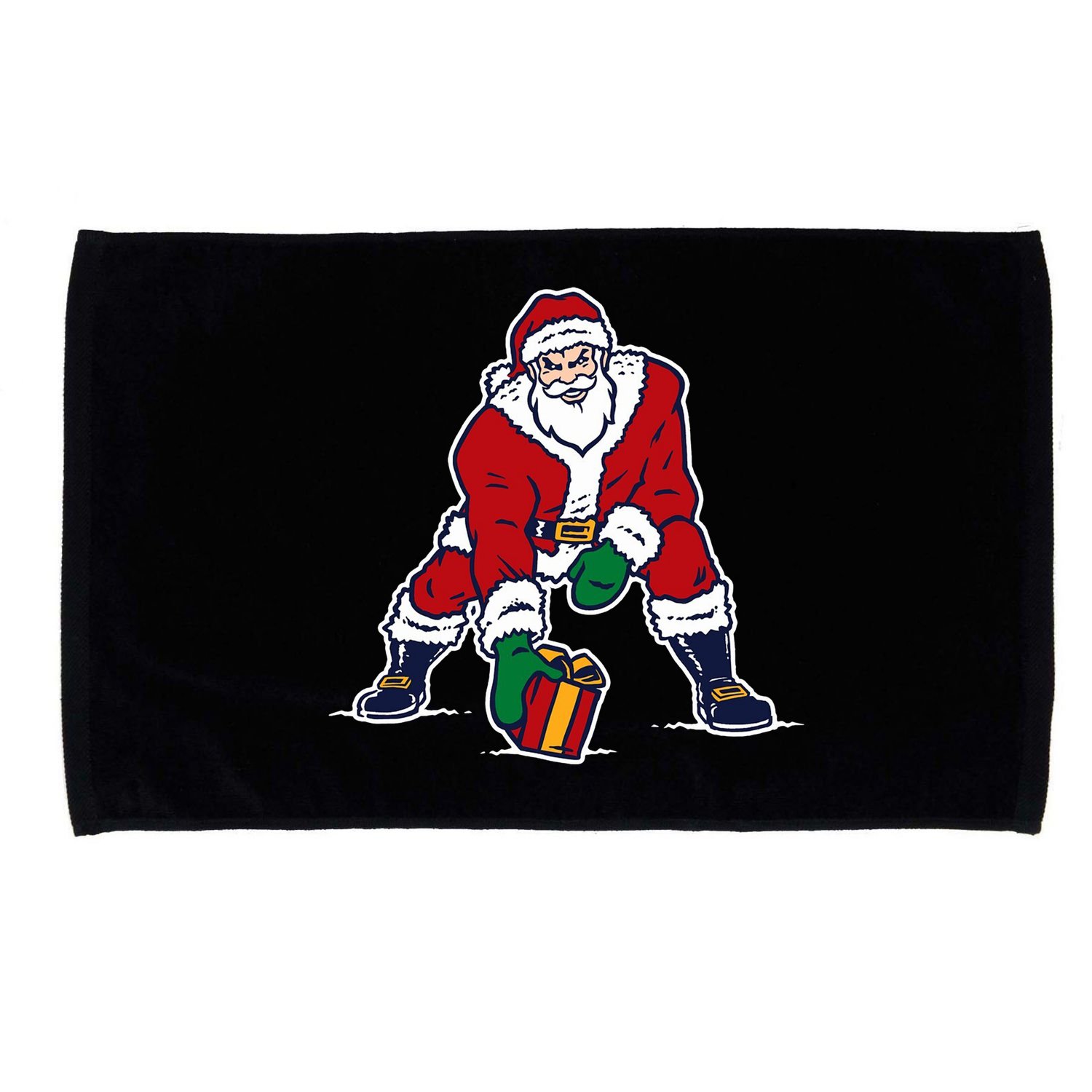 Santa Football Spike Present Microfiber Hand Towel