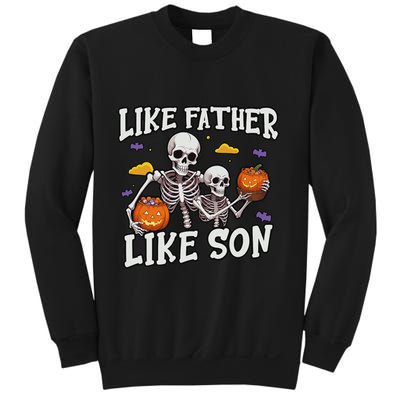 Skeleton Father Son Matching Halloween Costume Sweatshirt