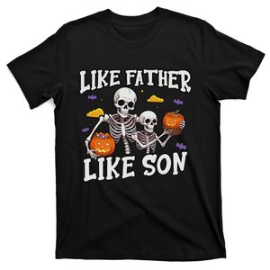 Skeleton Father Son Matching Halloween Costume T-Shirt