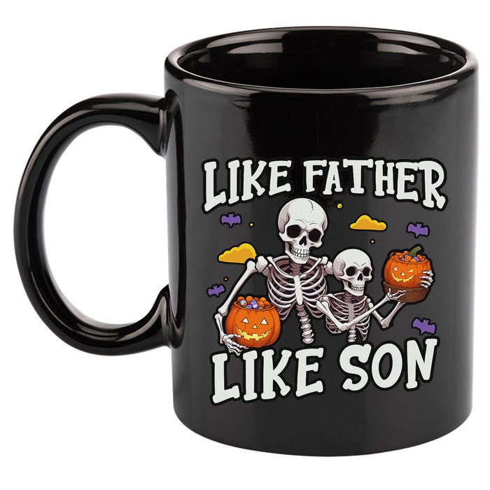 Skeleton Father Son Matching Halloween Costume 11oz C Handle Ceramic Mug