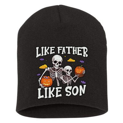 Skeleton Father Son Matching Halloween Costume Short Acrylic Beanie