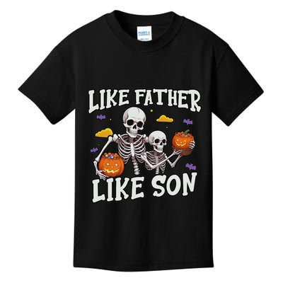 Skeleton Father Son Matching Halloween Costume Kids T-Shirt