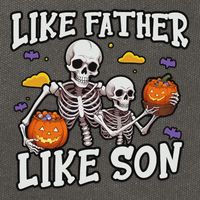 Skeleton Father Son Matching Halloween Costume Cotton Canvas Backpack