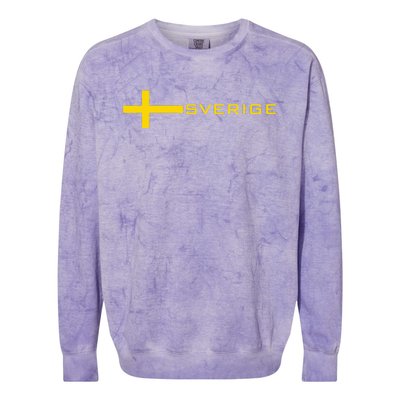 SWEDEN FLAG SWEDISH SOCCER FOOTBALL JERSEY SVERIGE Colorblast Crewneck Sweatshirt