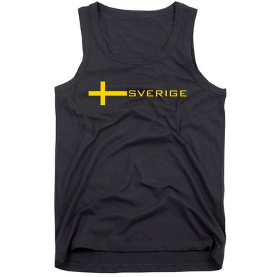 SWEDEN FLAG SWEDISH SOCCER FOOTBALL JERSEY SVERIGE Tank Top