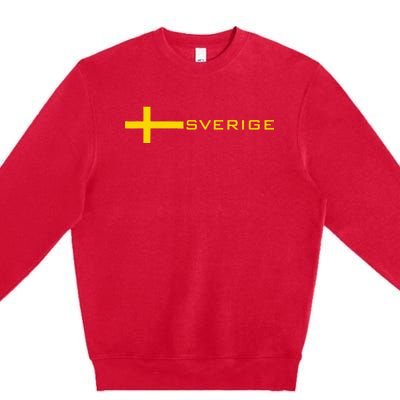 SWEDEN FLAG SWEDISH SOCCER FOOTBALL JERSEY SVERIGE Premium Crewneck Sweatshirt