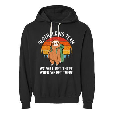 Sloth Funny Sloth Hiking Tee Sloth Lover Garment-Dyed Fleece Hoodie