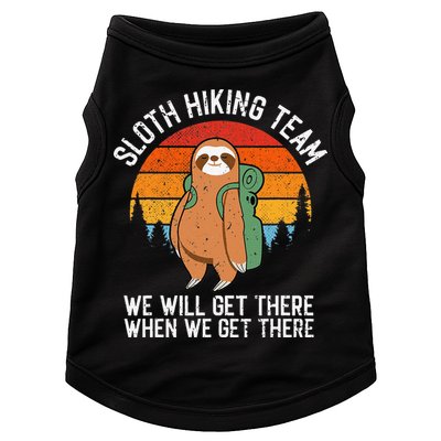 Sloth Funny Sloth Hiking Tee Sloth Lover Doggie Tank