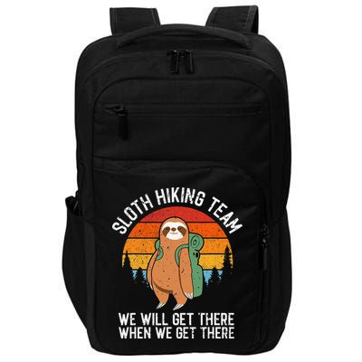 Sloth Funny Sloth Hiking Tee Sloth Lover Impact Tech Backpack