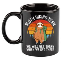 Sloth Funny Sloth Hiking Tee Sloth Lover 11oz C Handle Ceramic Mug