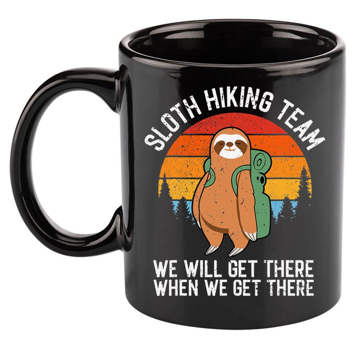 Sloth Funny Sloth Hiking Tee Sloth Lover 11oz C Handle Ceramic Mug