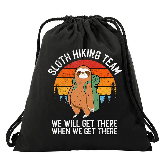 Sloth Funny Sloth Hiking Tee Sloth Lover Drawstring Bag