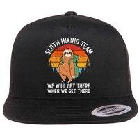 Sloth Funny Sloth Hiking Tee Sloth Lover Flat Bill Trucker Hat