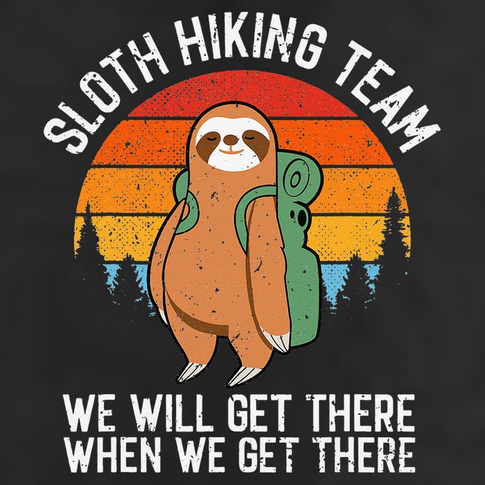 Sloth Funny Sloth Hiking Tee Sloth Lover Large Microfiber Waffle Golf Towel