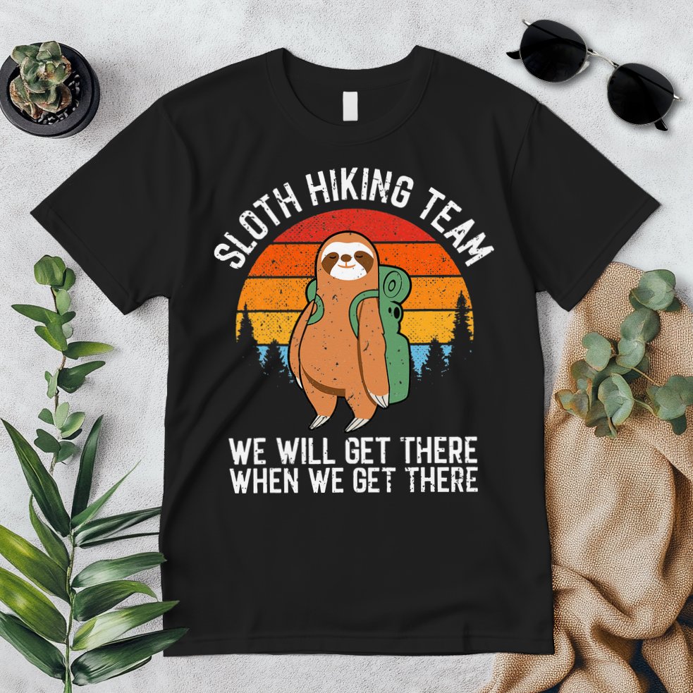 Sloth Funny Sloth Hiking Tee Sloth Lover Premium T-Shirt