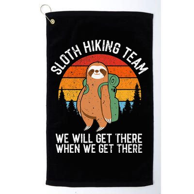 Sloth Funny Sloth Hiking Tee Sloth Lover Golf Towel