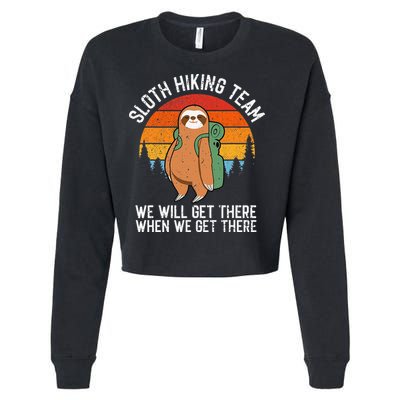 Sloth Funny Sloth Hiking Tee Sloth Lover Cropped Pullover Crew