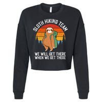 Sloth Funny Sloth Hiking Tee Sloth Lover Cropped Pullover Crew