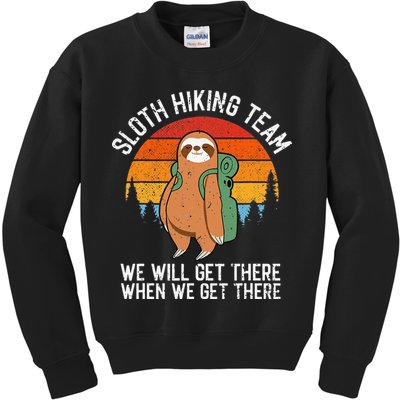 Sloth Funny Sloth Hiking Tee Sloth Lover Kids Sweatshirt